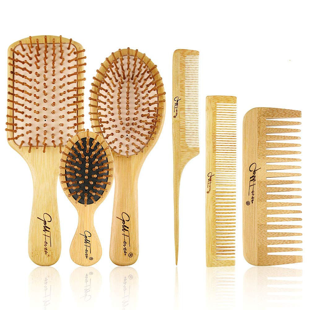 Bamboo Hair Brush & Comb Set