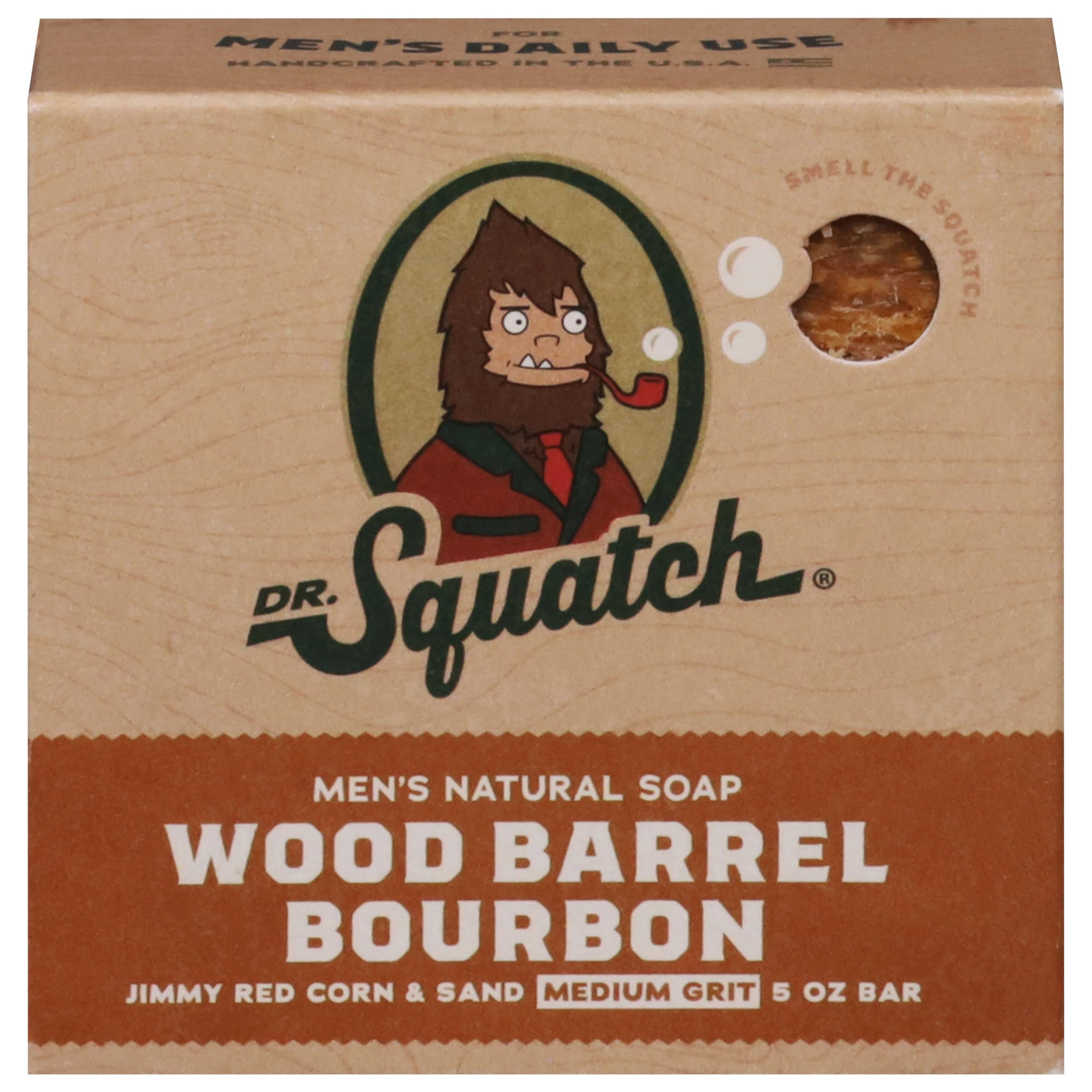 Dr. Squatch Wood Barrel Bourbon Bar Soap