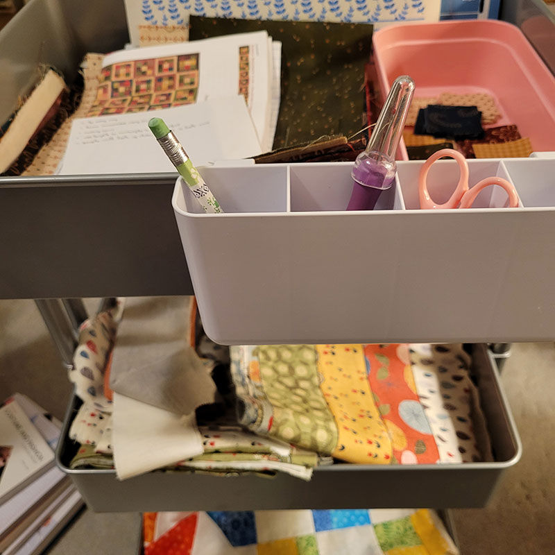 ~ My quilting cart ~