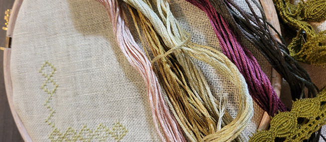 cross stitching threads