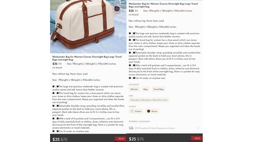 Product Listing