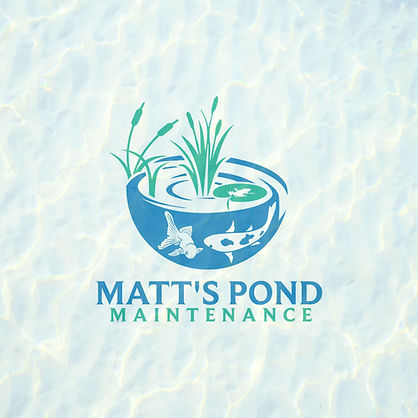 Matt's Pond Maintenance Emblem, fish, koi, water feature, Pond, Pond Contractor