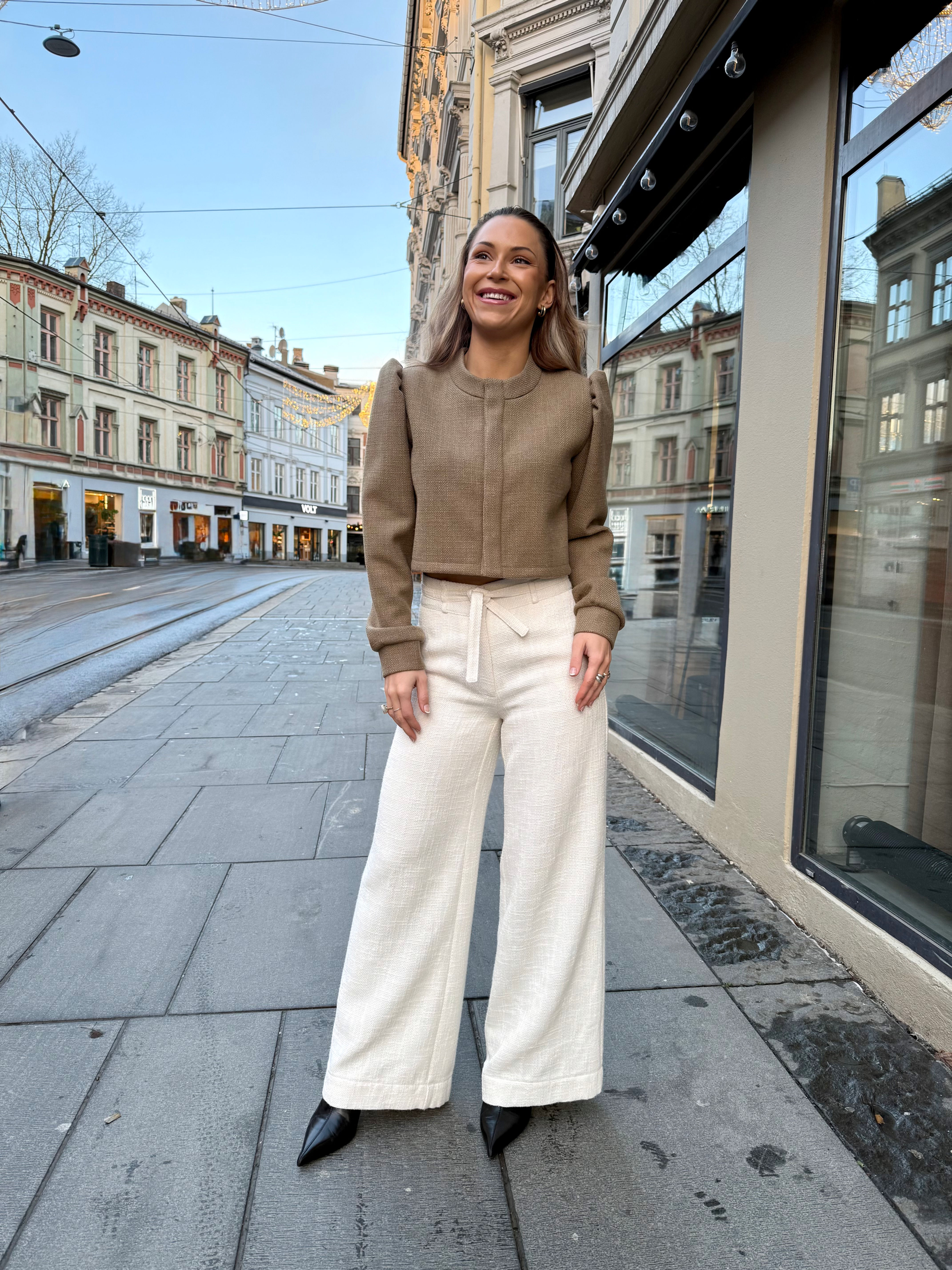 Line Fride jakke, oliven