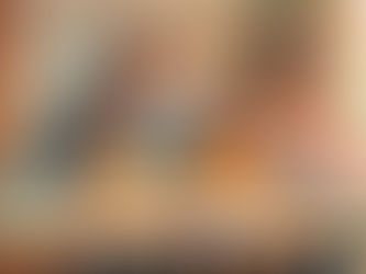 A family of four studying