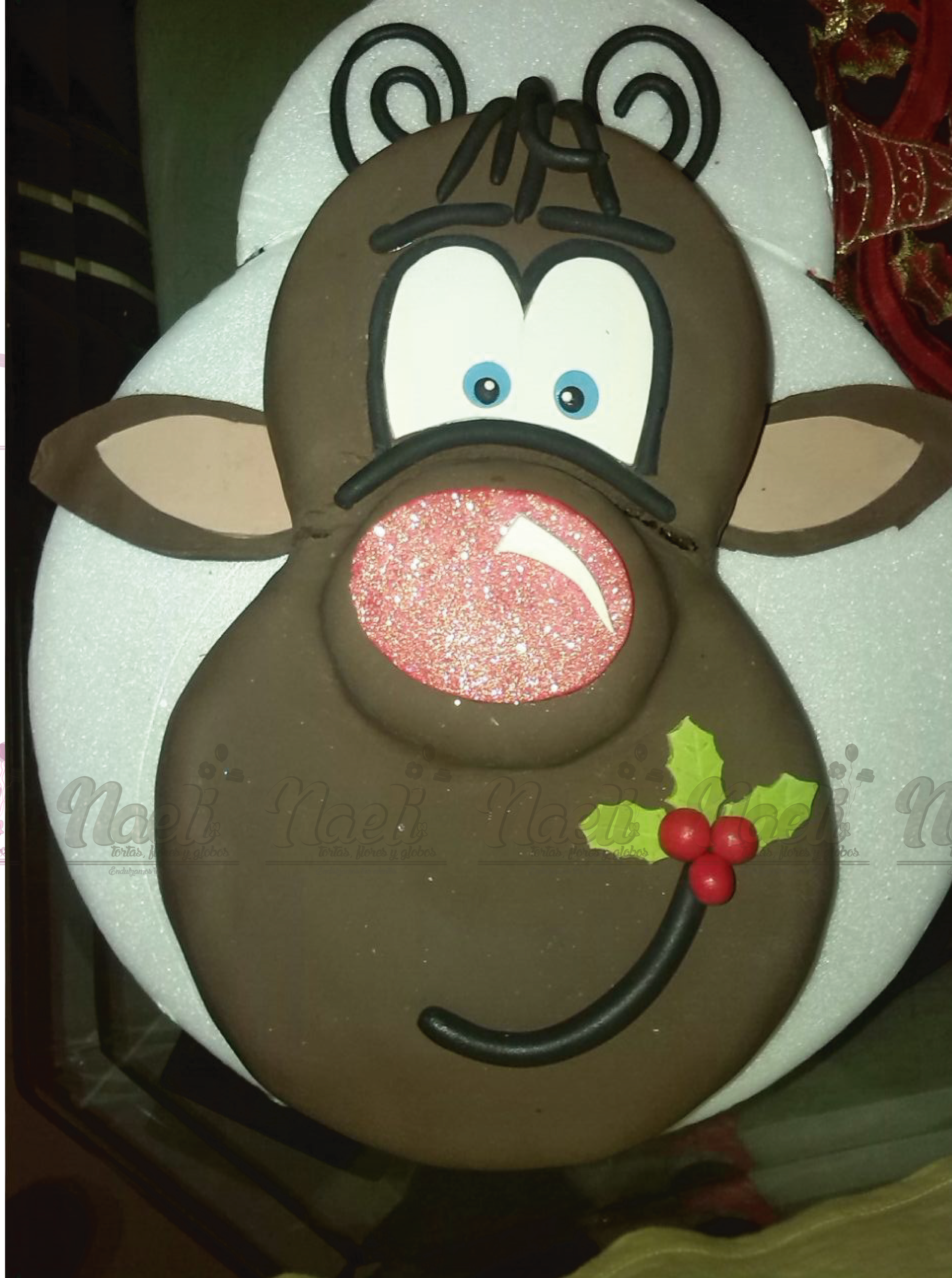 Torta Naeli  con Diseño de Reno Rodlfo
