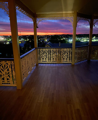 city lights from event taken from the top balcony