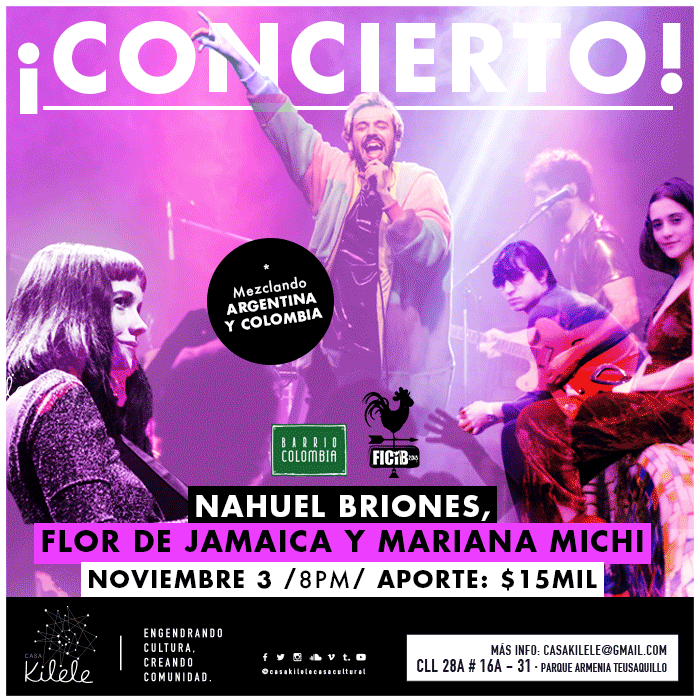 Gran concierto: Nahuel Briones, Flor de Jamaica y Mariana Michi