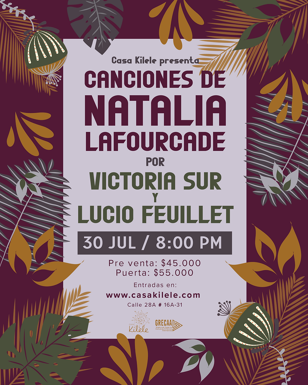 CANCIONES DE NATALIA LAFOURCADE POR VICTORIA SUR Y LUCIO FEUILLET