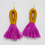 Thumbnail: Pippa Tassel Earring in Brown/Magenta