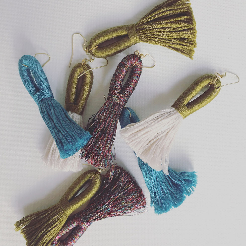 Thumbnail: Pippa Tassel Earring in Gemstones