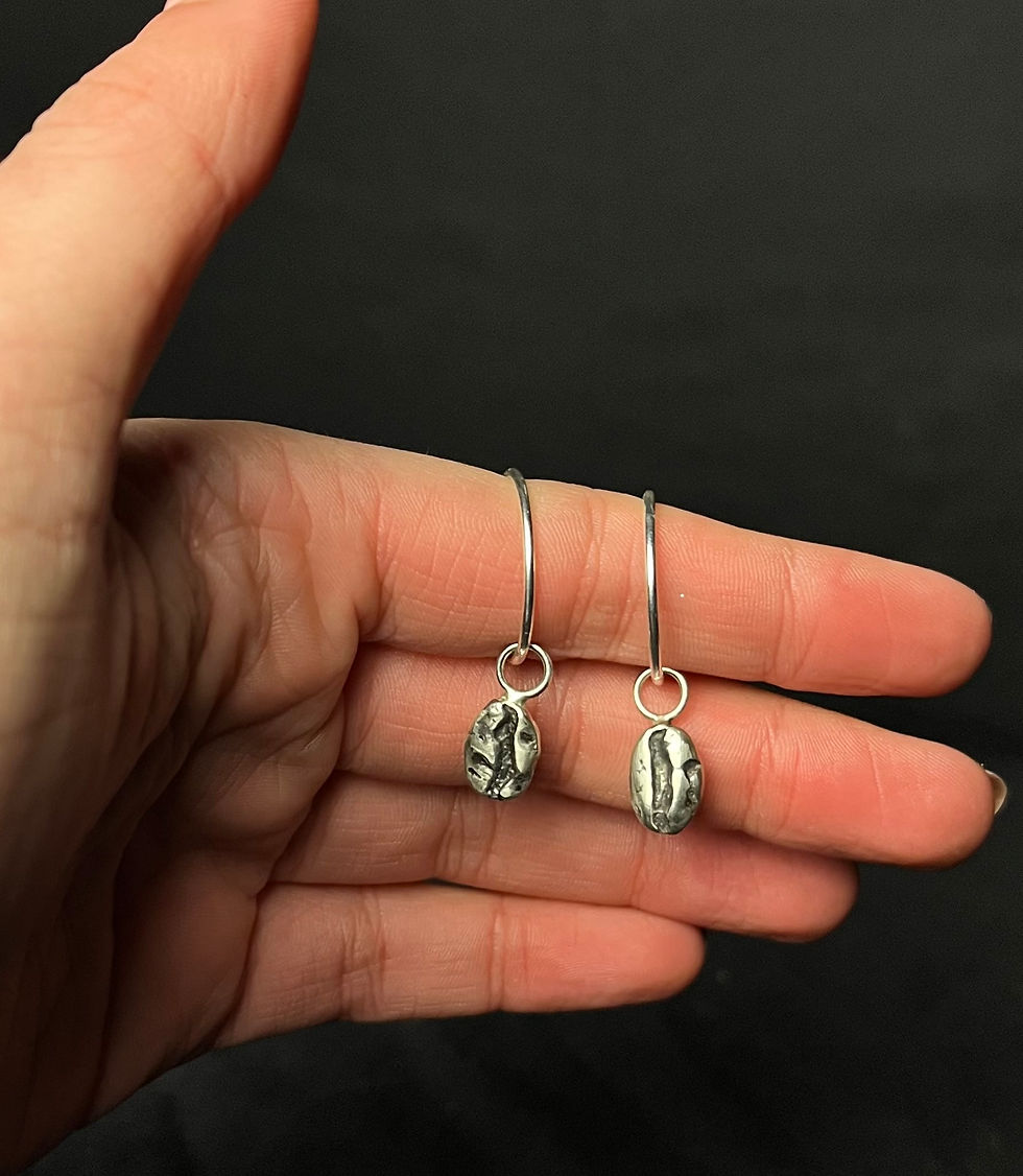 Thumbnail: Coffee hoop earrings