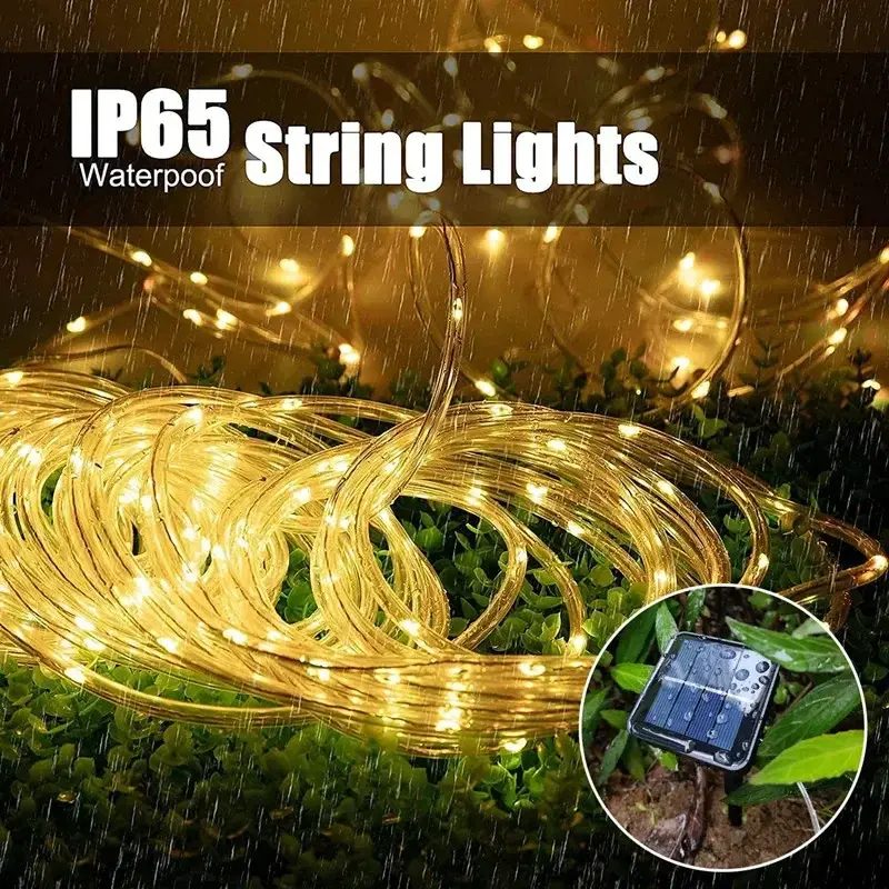 Miniatura: 300LED Solar Rope Strip Light Outdoor Waterproof Fairy Light Strings Christmas D
