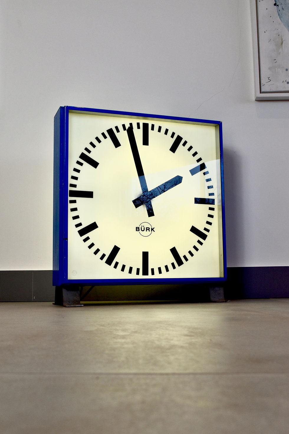 Thumbnail: Large Blue Double Sided Clock from Burk