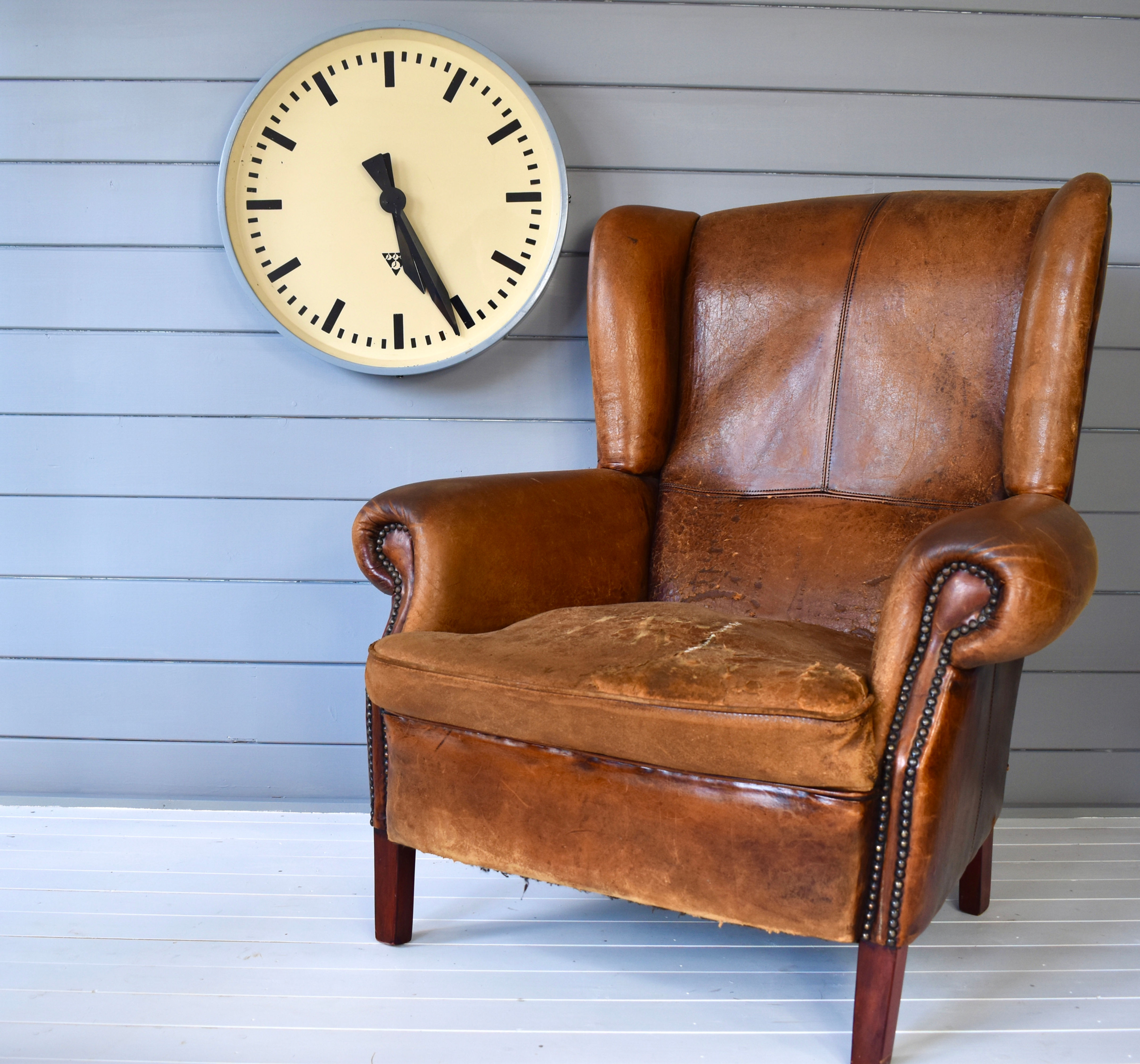 Wingback Leather Armchair