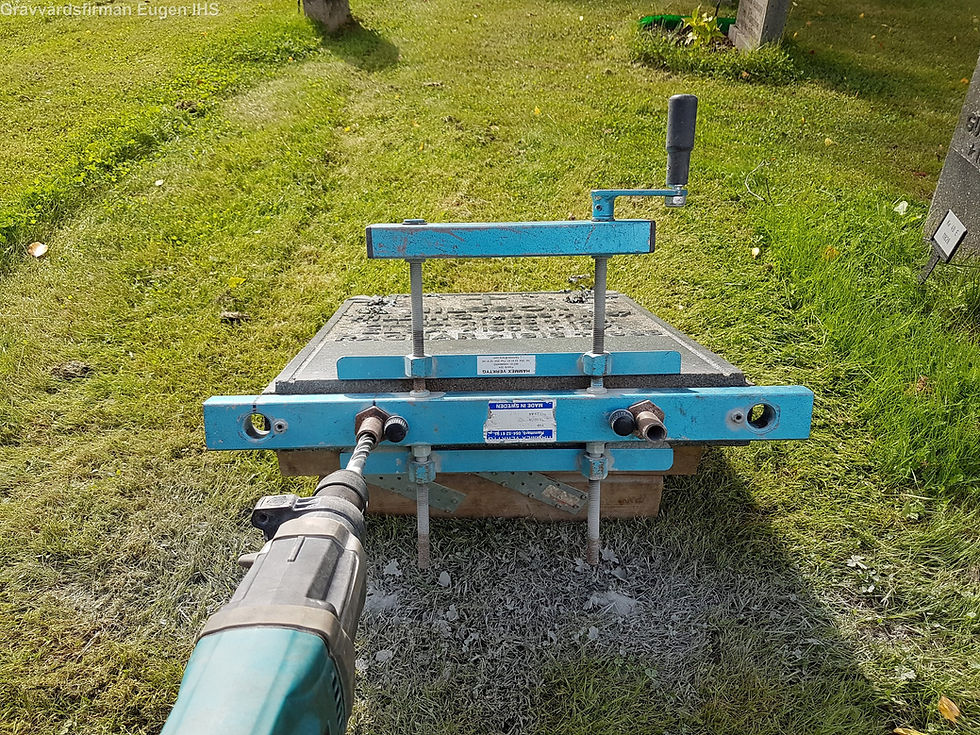 Miniatyrbild: Säkring av gravsten