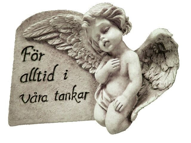 Ängel med text - För alltid i våra tankar