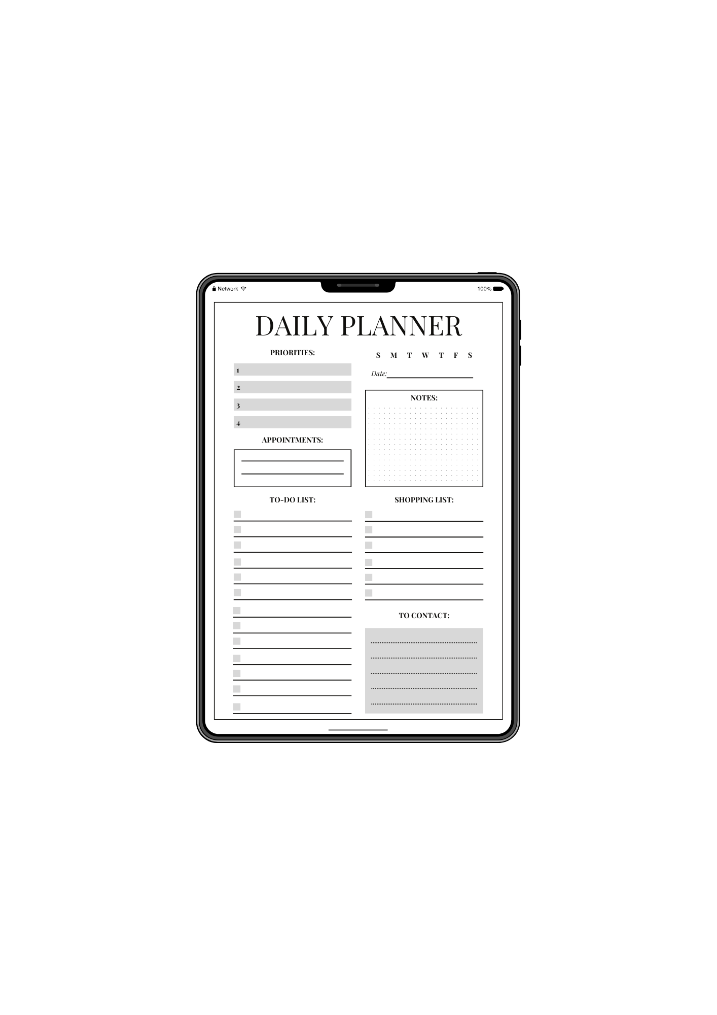 Classic Daily Planner & To-Do List