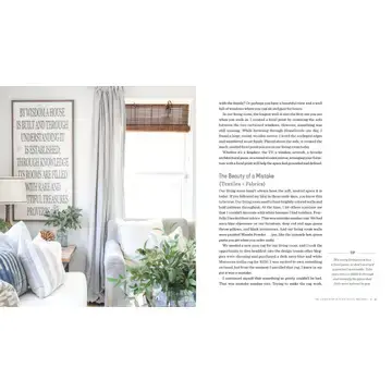 Thumbnail: Interior page featuring family-friendly living room with white sofas and wooden accents