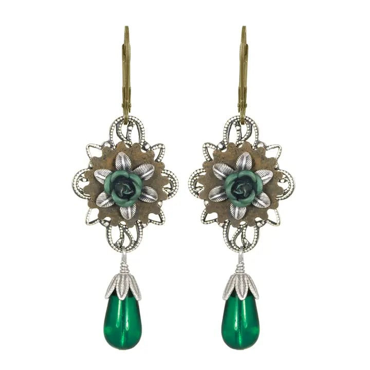 Verdigris Reliquary Earrings