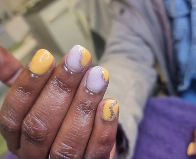 manicured nails with nail art