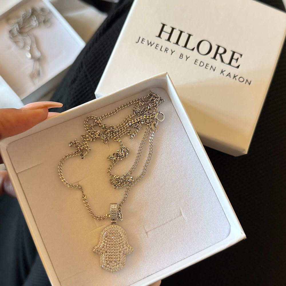 שרשרת חמסה משובצת