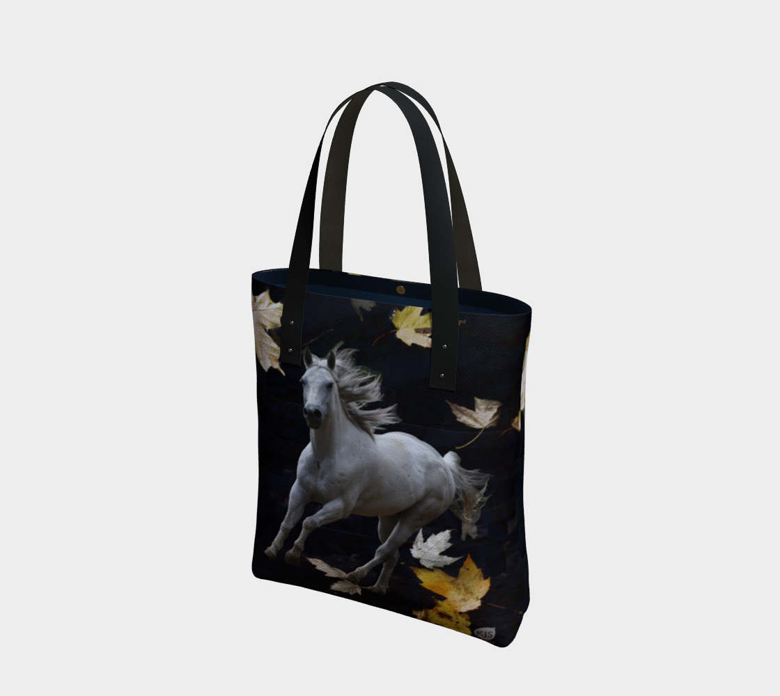 horse-w-leaves-urban-tote-bag