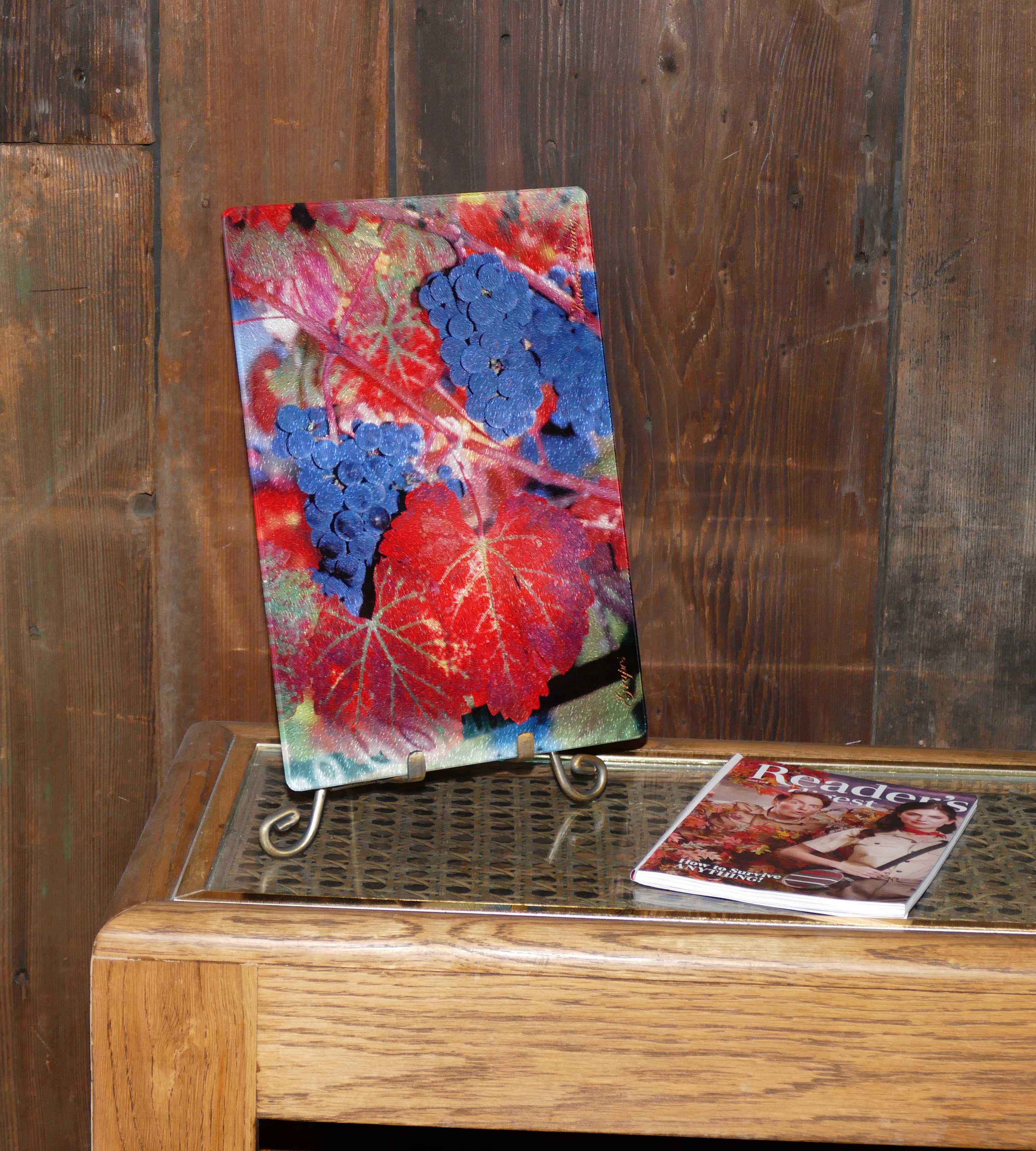 Blue Grapes Cheese or Cutting Board