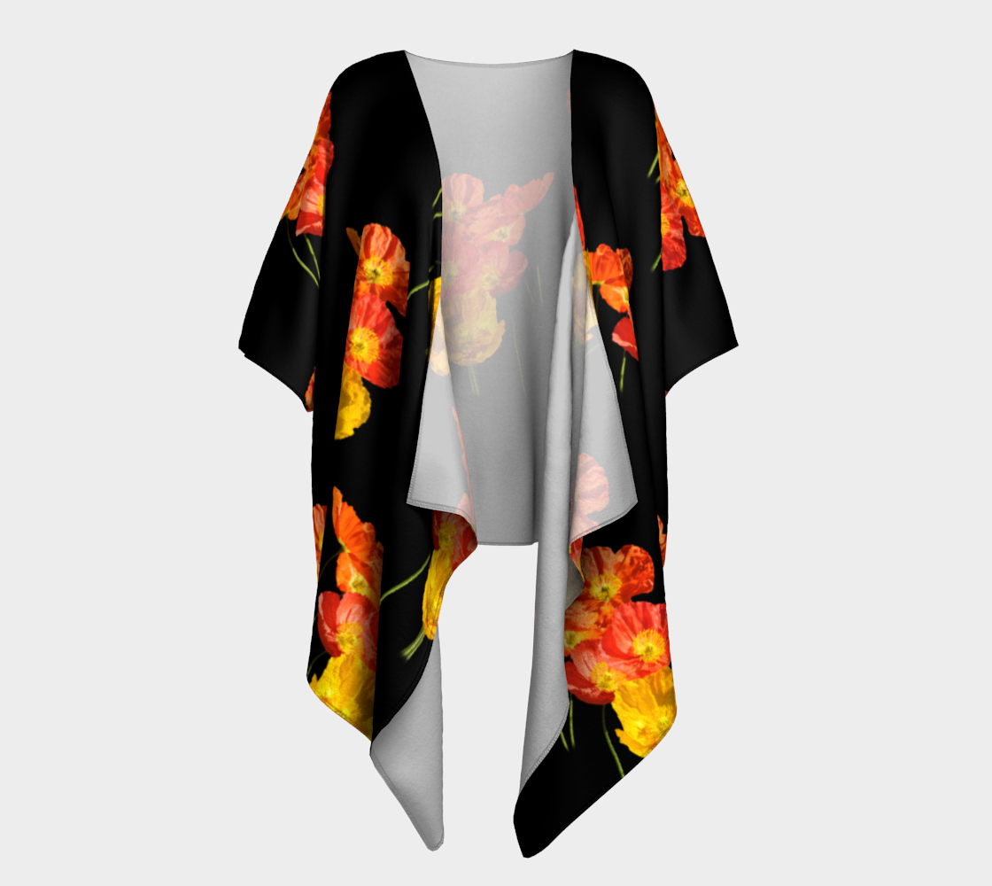 Poppy-Poly-chiffon-draped-kimono