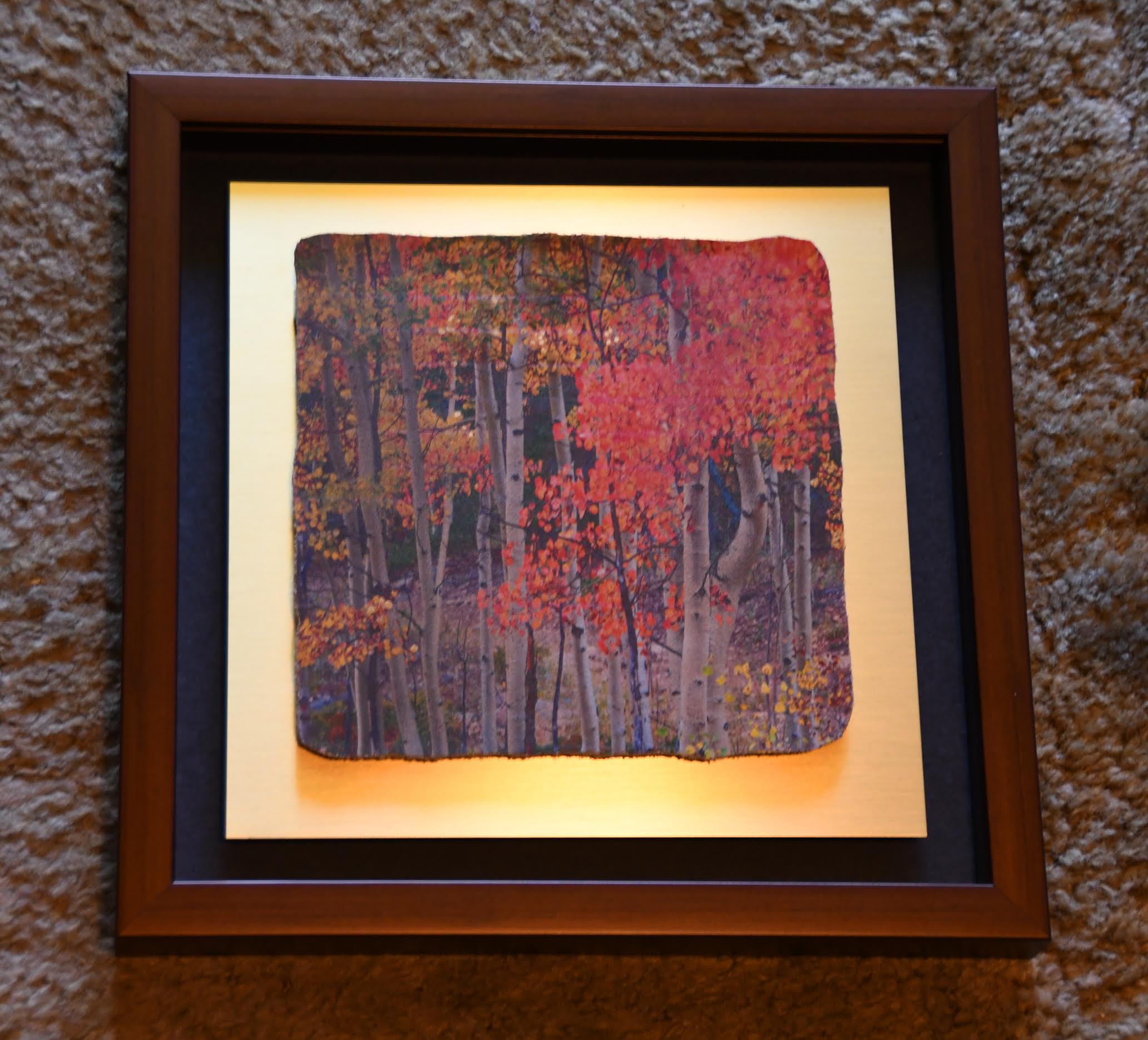 Aspen Leaf Symphony 12x12 leather
