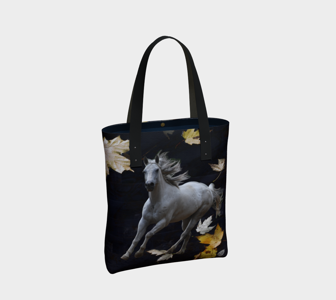 horse-w-leaves-urban-tote-bag