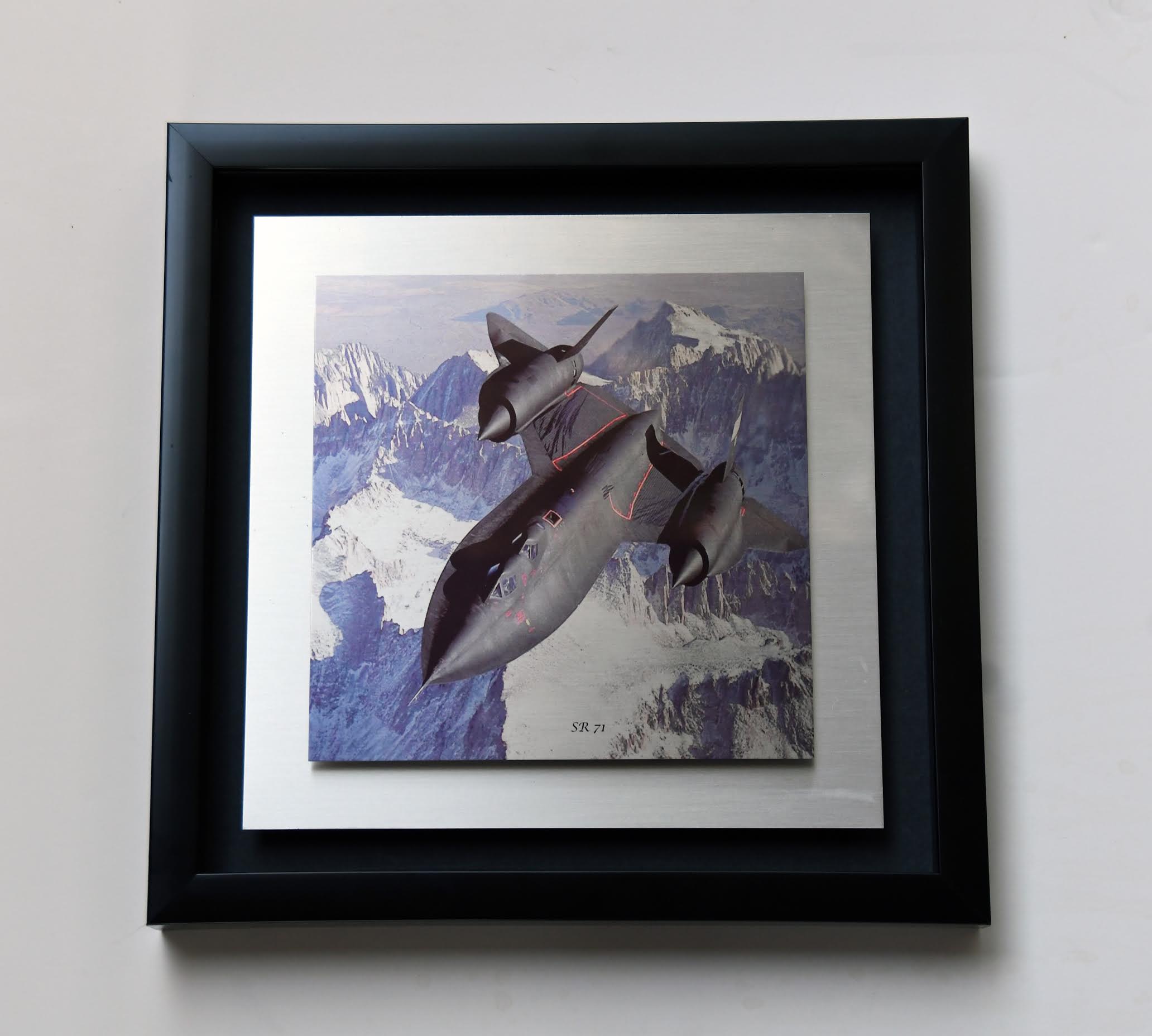 SR71 12x12 silver w shadowbox