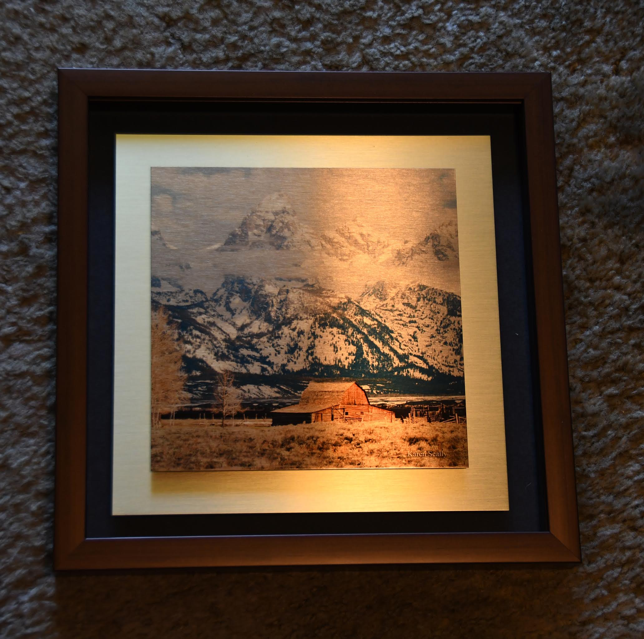 The Barn 12x12 gold metal