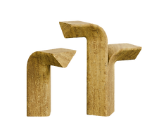Tivoli Side Tables in marble by Pietro Franceschini for Serafini, sculptural fragments of a single form.