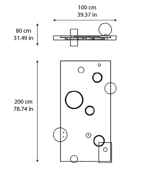 Pillar mirror designed by Spinzi for Serafini, luxury marble design mirror reflecting architecture and contemporary living space.