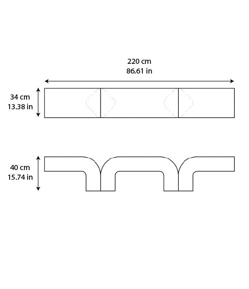 Tivoli Bench a marble design seat for luxury living indoor and outdoor spaces