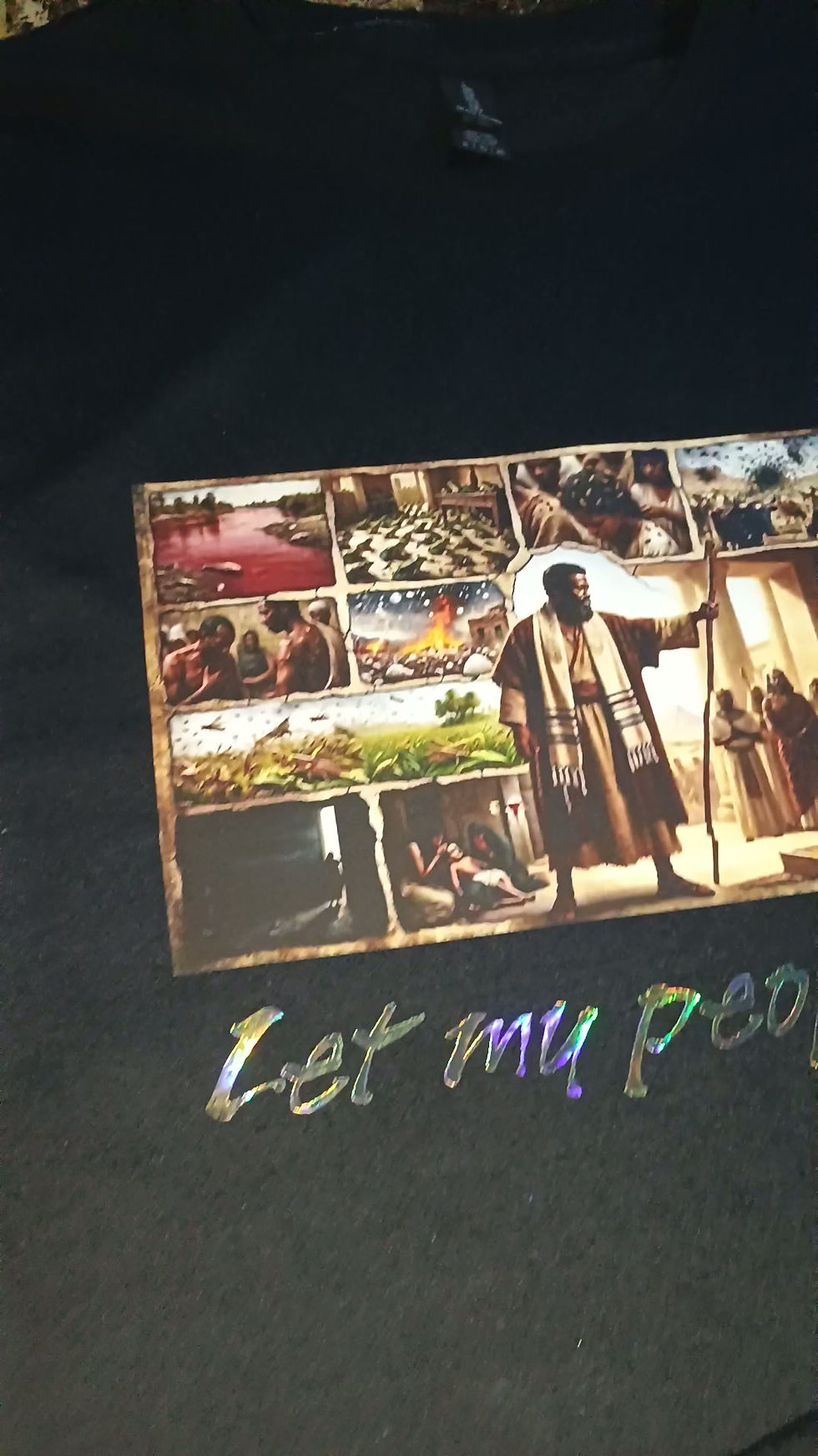 Thumbnail: Moses Let My People Go T-Shirt, 10 Plagues Red Sea Shirt, Exodus 9:1 Scripture