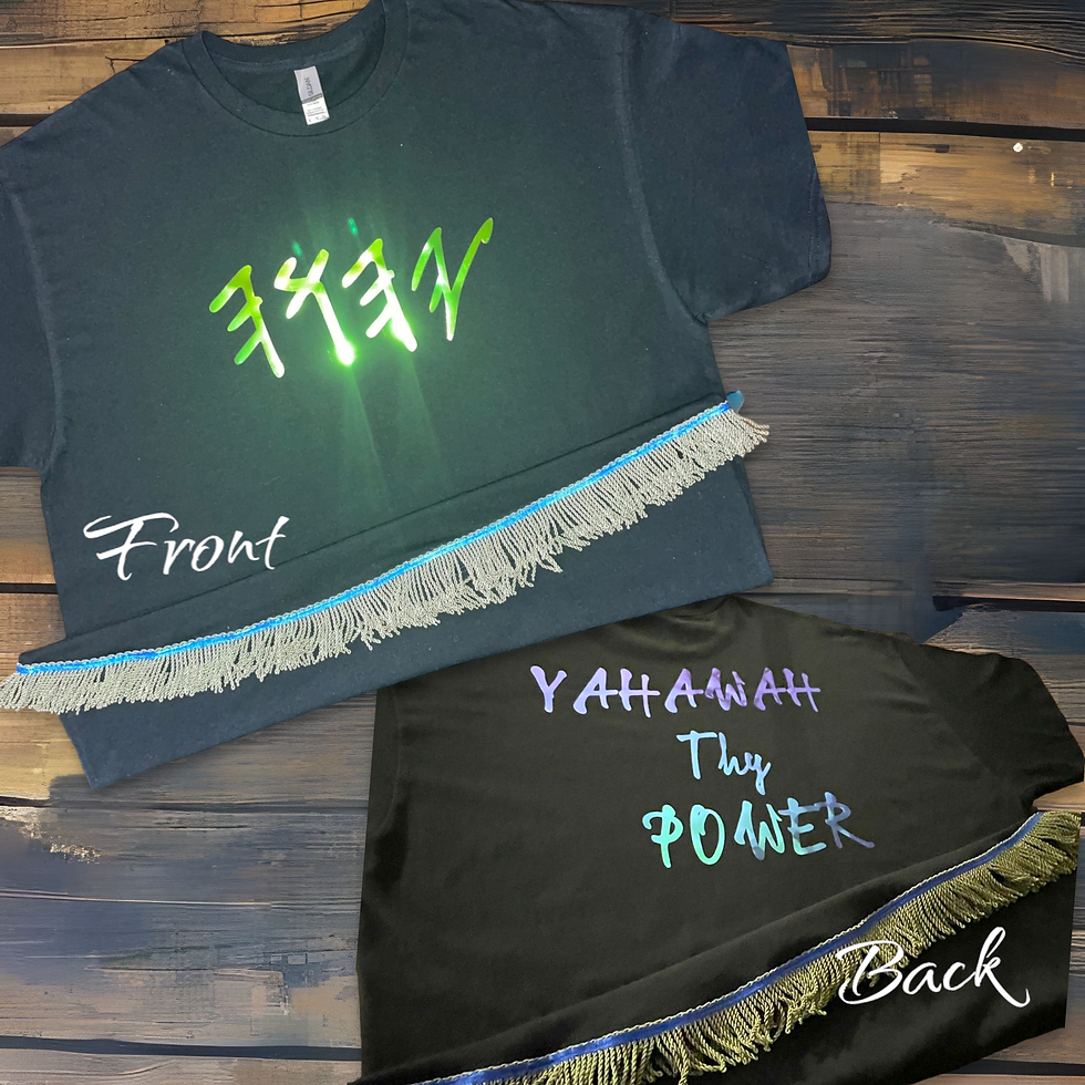 Thumbnail: Yahawah in Ancient Paleo Hebrew  - YAHAWAH Thy Power Tshirt