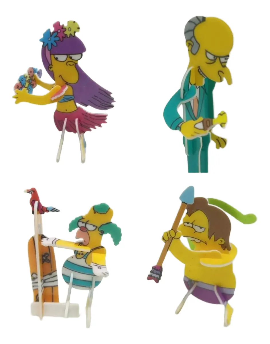 8 Tarjetas Armables Simpsons Frito-lay Año 2002