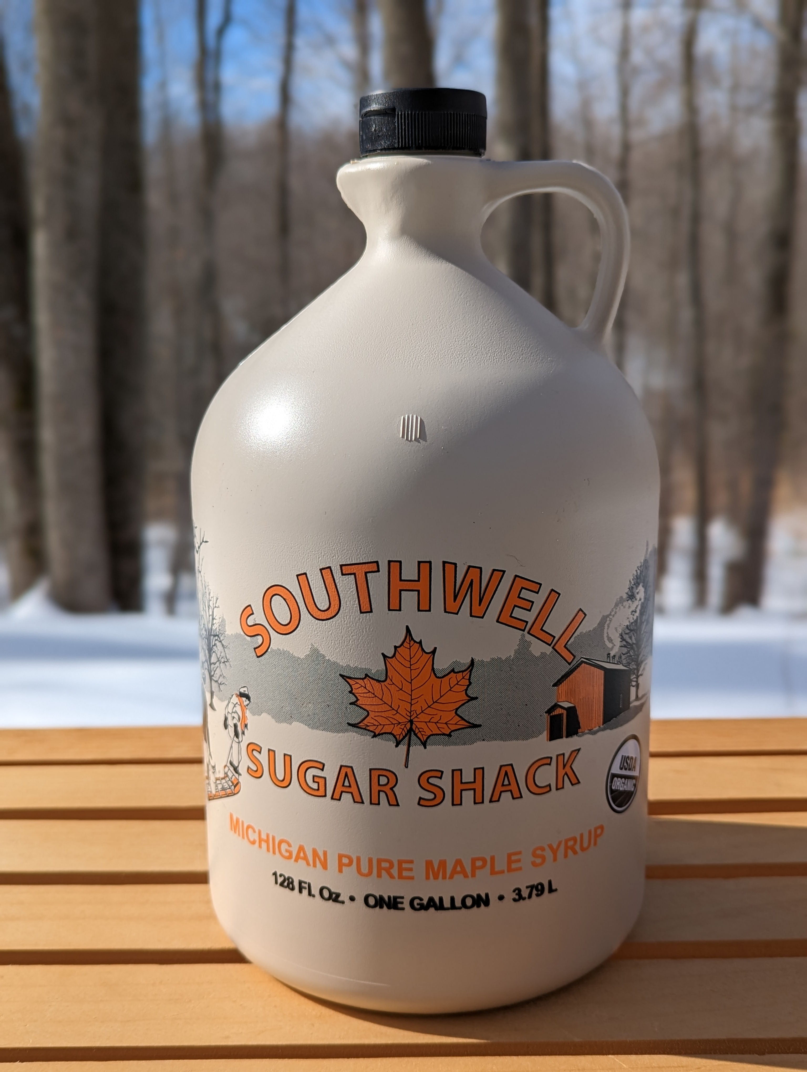 Gallon Jug of Organic Maple Syrup