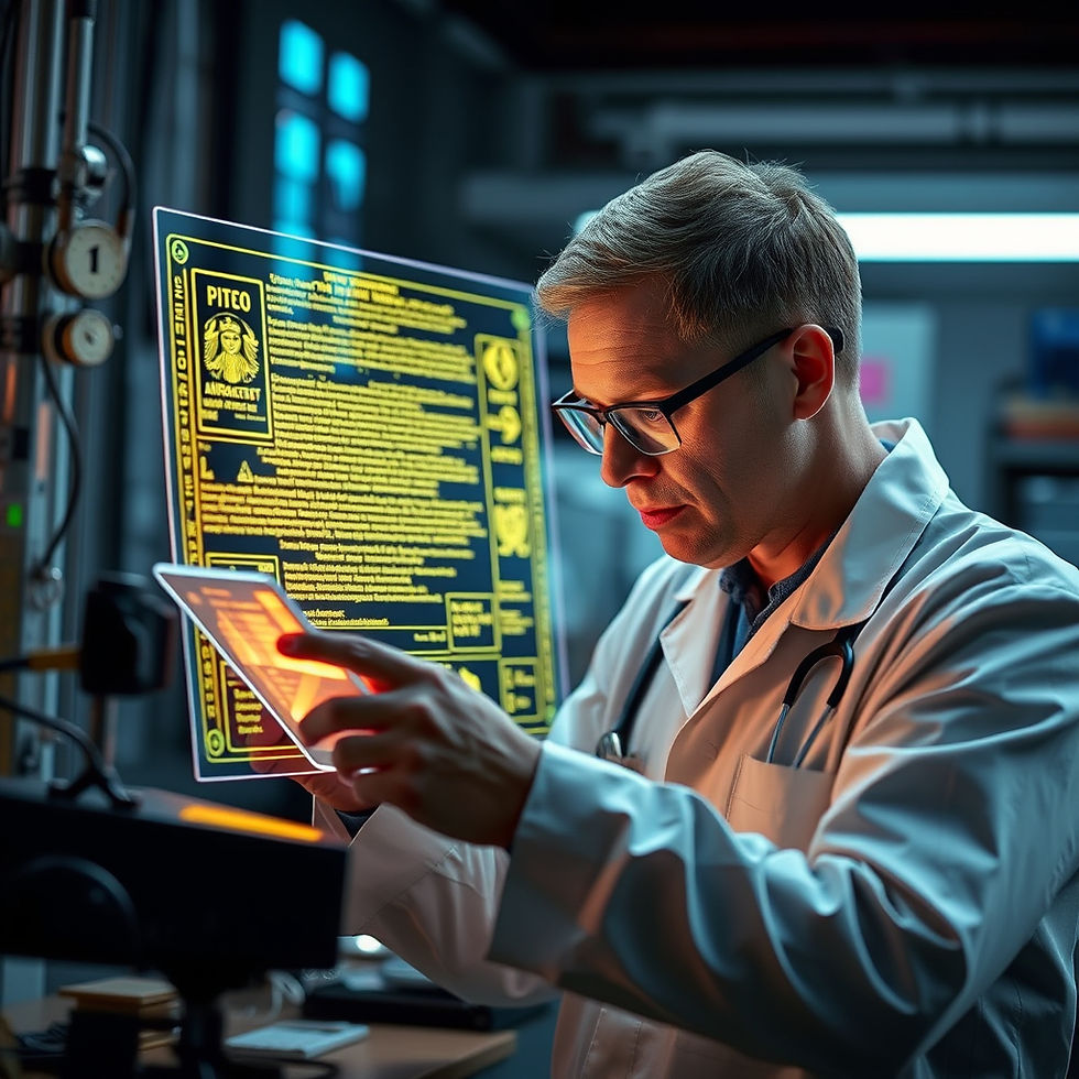A technician working on an advanced holographic document.jpg