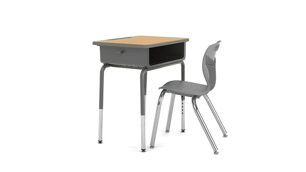 Thumbnail: EN-1824-BB-DSK Adjustable Student Desk with Storage and chair
