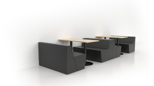 HEYES™ HYS-ZN104-BLK-VYL Variations Double Seater | TRADE WEST