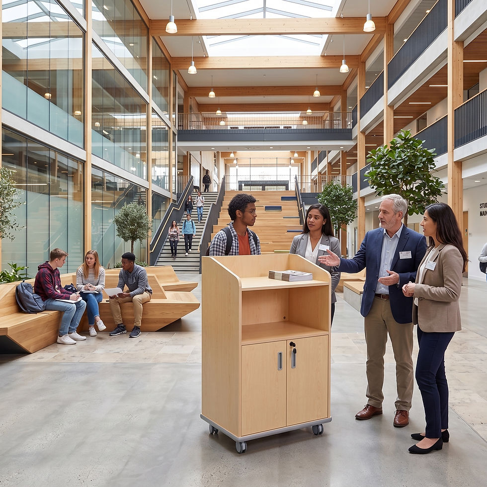Thumbnail: ENERGI™ Mobile Lecturn/Podium - in courtyard setting