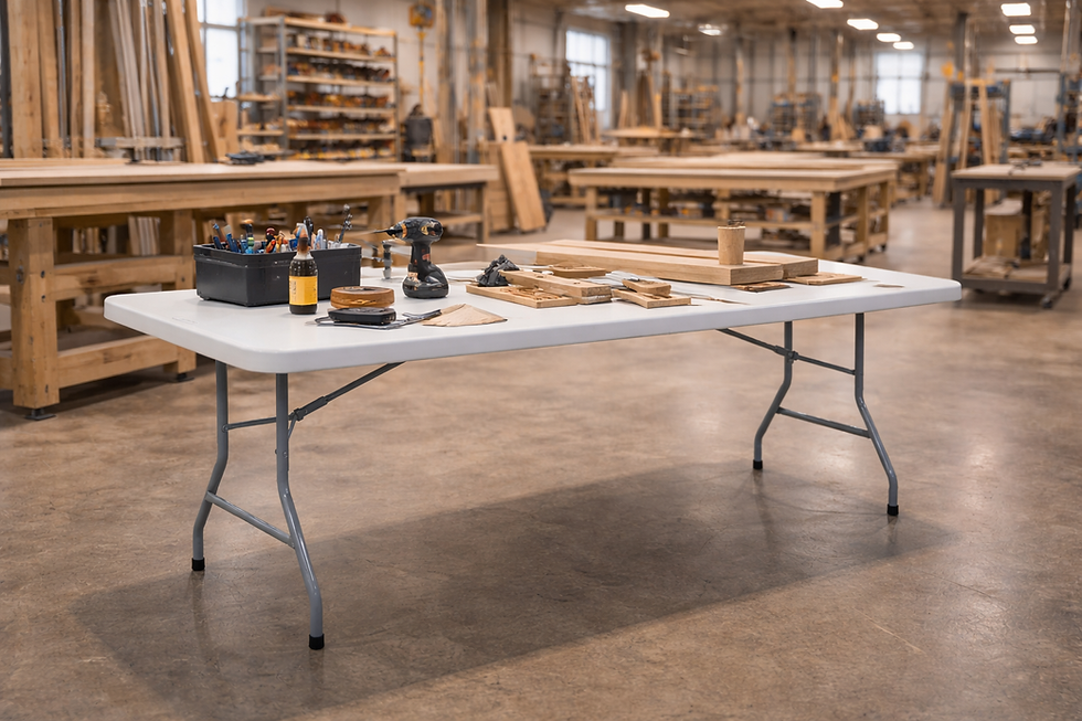 Thumbnail: ENERGI™ Lightweight Folding Tables 30 x 96 Millwork Setting