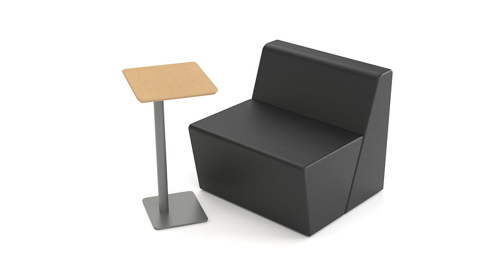 Thumbnail: HEYES™ HYS-ZN103-BLK-VYL Variations Single Seater with personal table