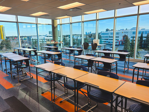 Fusion Collegiate Project - Classroom desks and chairs