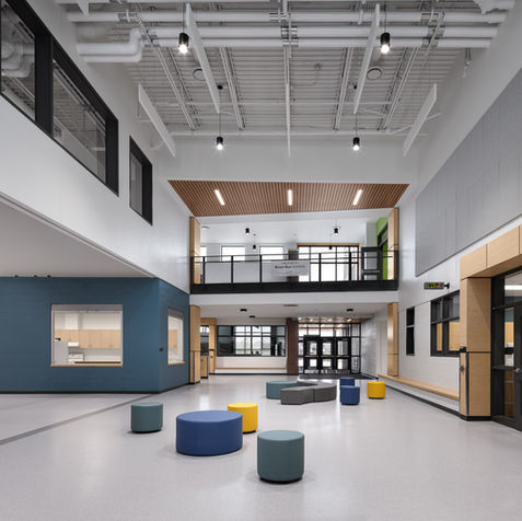 Bison Run School - Entrance area soft seating