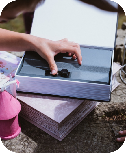 Mystery box as part of a quest for kids