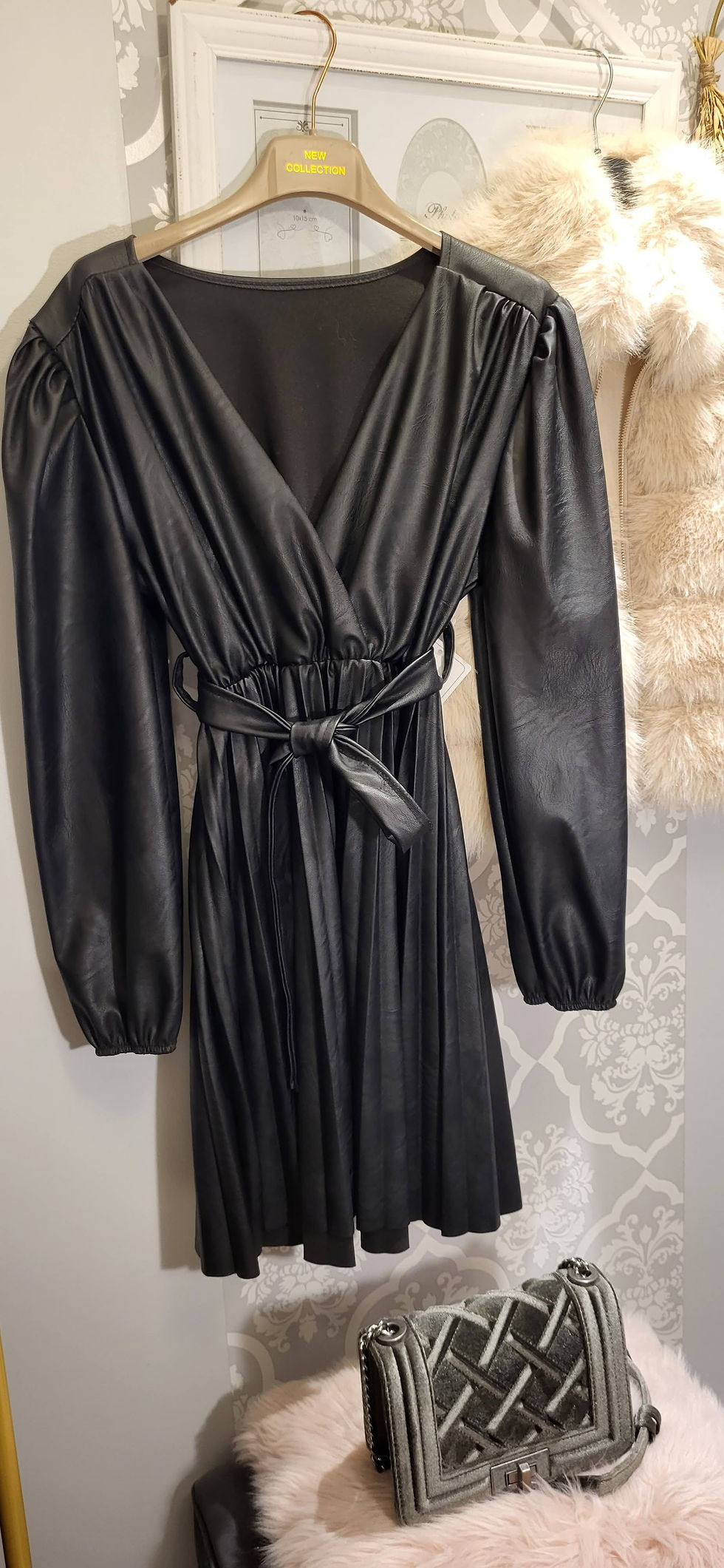 robe simili cuir tendance