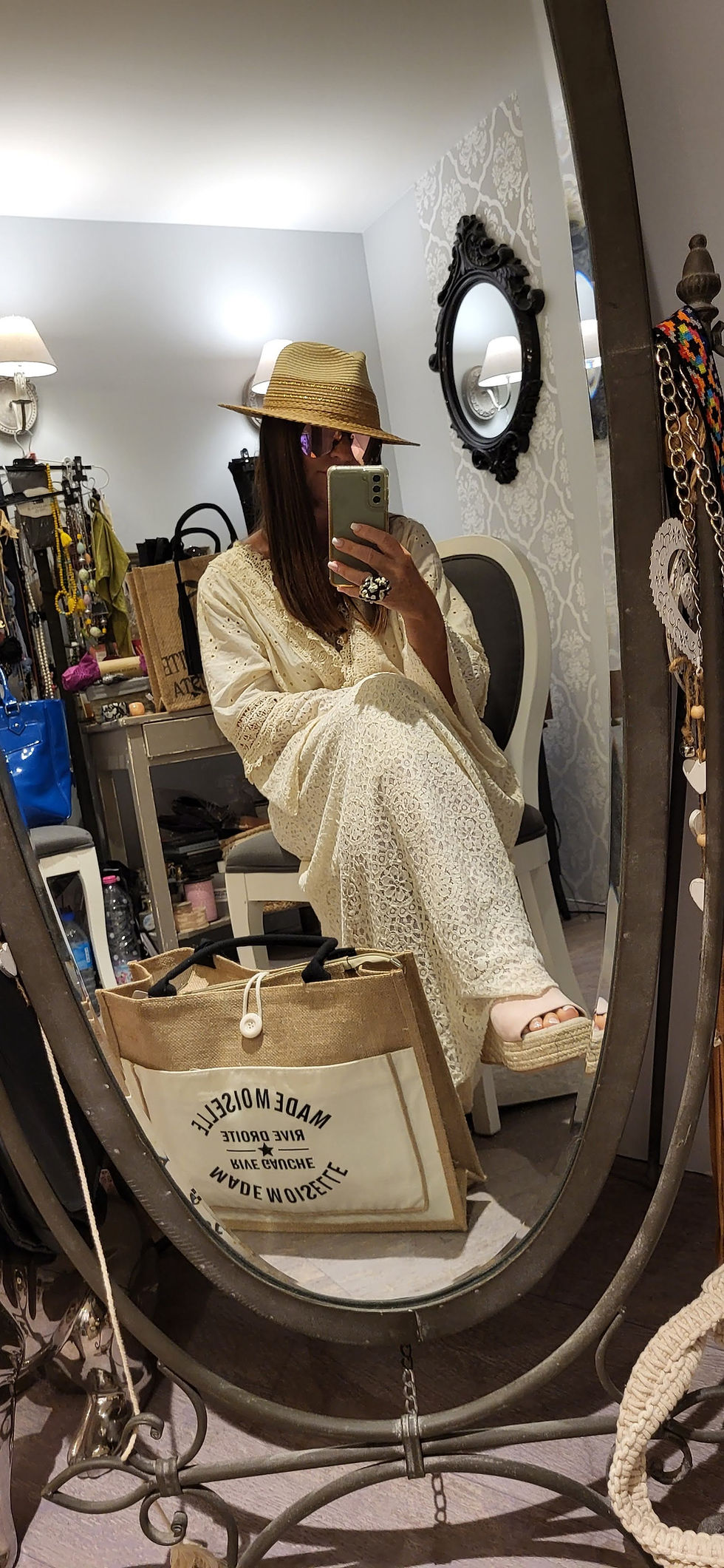 Thumbnail: Robe longue bohème dentelle